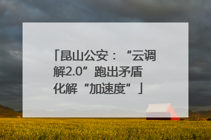 昆山公安：“云调解2.0”跑出矛盾化解“加速度”
