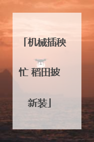 机械插秧忙 稻田披新装