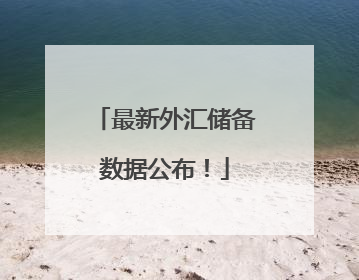 最新外汇储备数据公布！