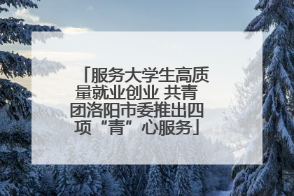 服务大学生高质量就业创业 共青团洛阳市委推出四项“青”心服务