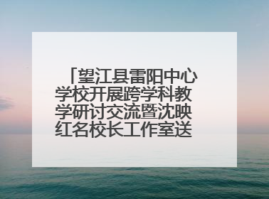 望江县雷阳中心学校开展跨学科教学研讨交流暨沈映红名校长工作室送教活动