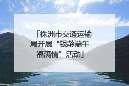 株洲市交通运输局开展“银龄端午福满情”活动