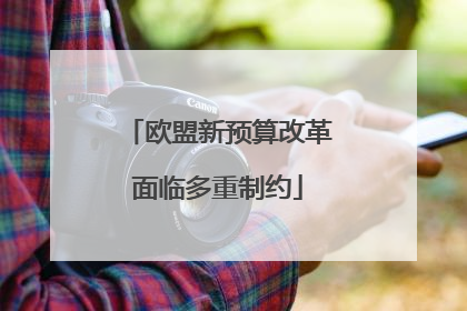 欧盟新预算改革面临多重制约