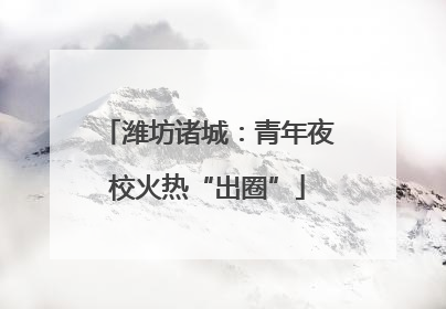 潍坊诸城：青年夜校火热“出圈”