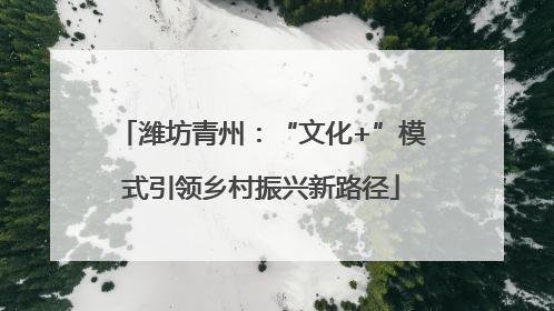 潍坊青州：“文化+”模式引领乡村振兴新路径
