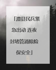 澧县民兵紧急出动 连夜封堵管涌除险保安全