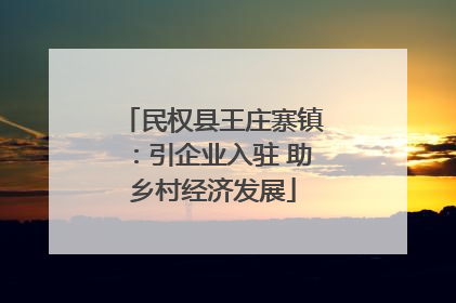 民权县王庄寨镇：引企业入驻 助乡村经济发展