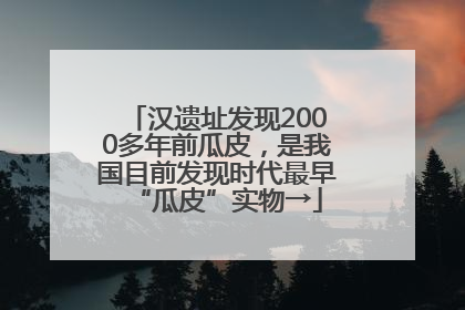 汉遗址发现2000多年前瓜皮，是我国目前发现时代最早“瓜皮”实物→