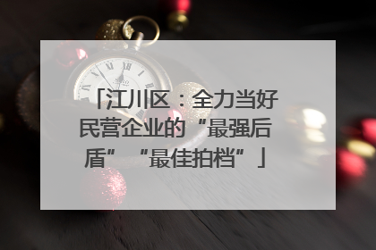 江川区：全力当好民营企业的“最强后盾”“最佳拍档”