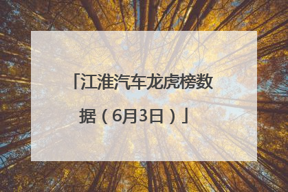 江淮汽车龙虎榜数据（6月3日）
