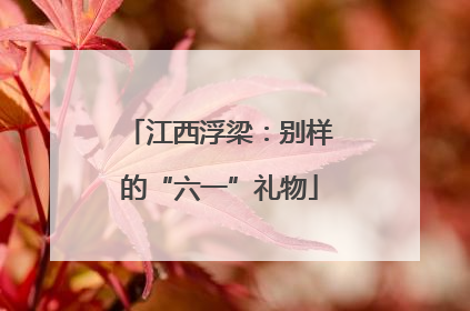 江西浮梁：别样的“六一”礼物