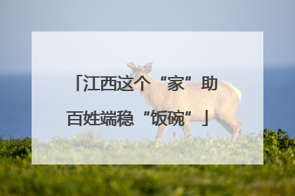 江西这个“家”助百姓端稳“饭碗”