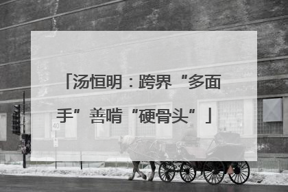 汤恒明：跨界“多面手”善啃“硬骨头”