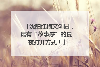 沈阳红梅文创园，最有“故事感”的夏夜打开方式！