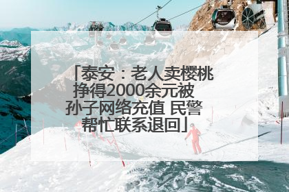 泰安：老人卖樱桃挣得2000余元被孙子网络充值 民警帮忙联系退回