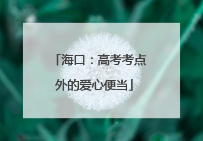 海口：高考考点外的爱心便当
