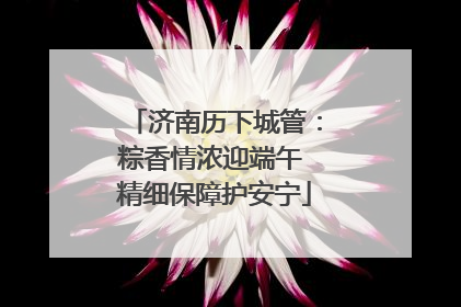 济南历下城管：粽香情浓迎端午 精细保障护安宁