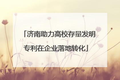 济南助力高校存量发明专利在企业落地转化