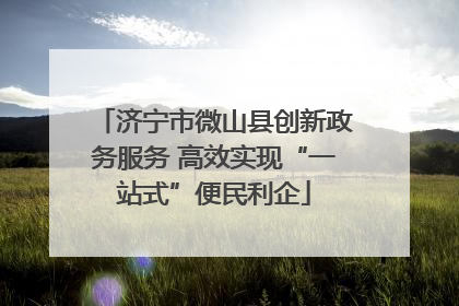 济宁市微山县创新政务服务 高效实现“一站式”便民利企