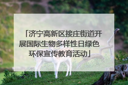 济宁高新区接庄街道开展国际生物多样性日绿色环保宣传教育活动