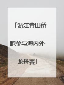 浙江青田侨胞参与海内外龙舟赛