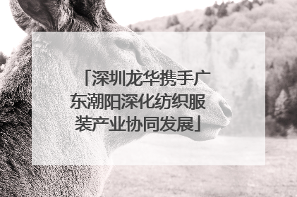 深圳龙华携手广东潮阳深化纺织服装产业协同发展