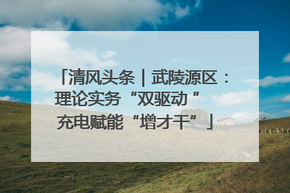 清风头条｜武陵源区：理论实务“双驱动 ” 充电赋能“增才干”