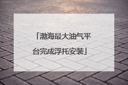 渤海最大油气平台完成浮托安装