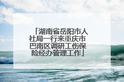 湖南省岳阳市人社局一行来重庆市巴南区调研工伤保险经办管理工作