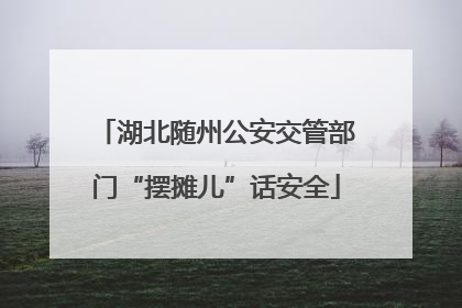 湖北随州公安交管部门“摆摊儿”话安全