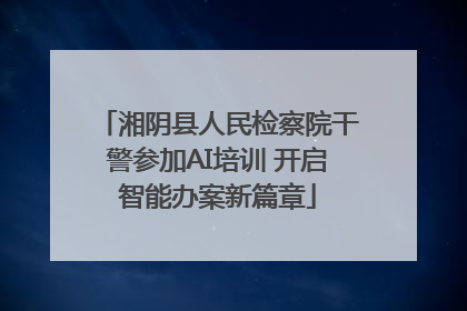 湘阴县人民检察院干警参加AI培训 开启智能办案新篇章