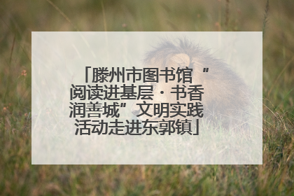 滕州市图书馆“阅读进基层・书香润善城”文明实践活动走进东郭镇