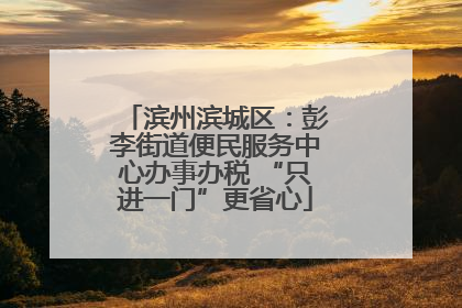 滨州滨城区：彭李街道便民服务中心办事办税 “只进一门”更省心