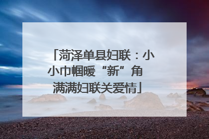 菏泽单县妇联：小小巾帼暖“新”角 满满妇联关爱情