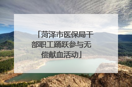 菏泽市医保局干部职工踊跃参与无偿献血活动