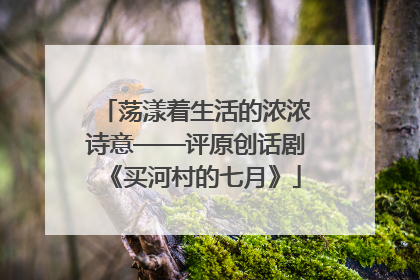 荡漾着生活的浓浓诗意——评原创话剧《买河村的七月》