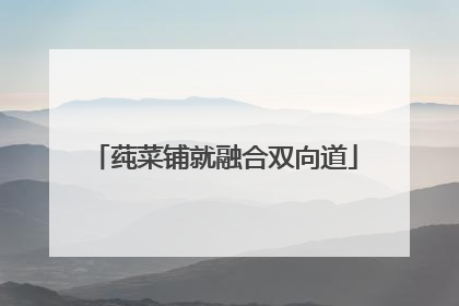 莼菜铺就融合双向道