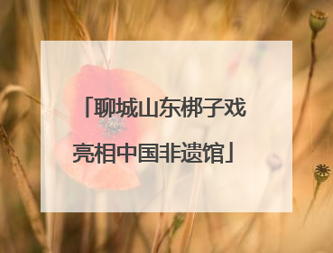 聊城山东梆子戏亮相中国非遗馆