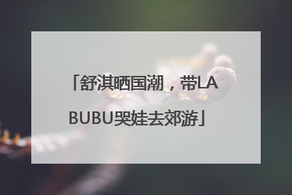 舒淇晒国潮，带LABUBU哭娃去郊游