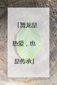 舞龙是热爱，也是传承