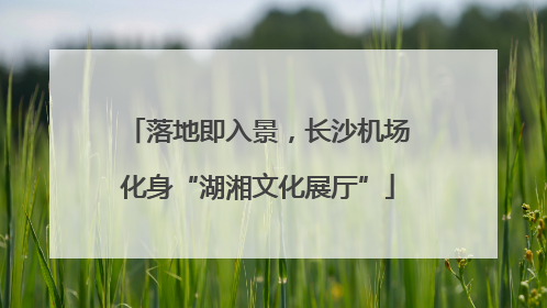 落地即入景，长沙机场化身“湖湘文化展厅”