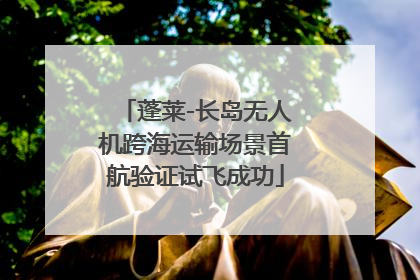 蓬莱-长岛无人机跨海运输场景首航验证试飞成功