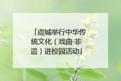 虞城举行中华传统文化（戏曲·非遗）进校园活动
