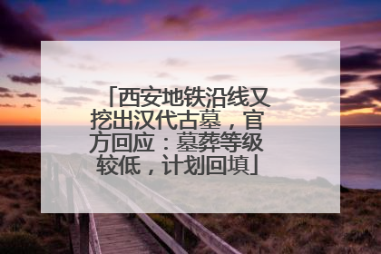 西安地铁沿线又挖出汉代古墓，官方回应：墓葬等级较低，计划回填
