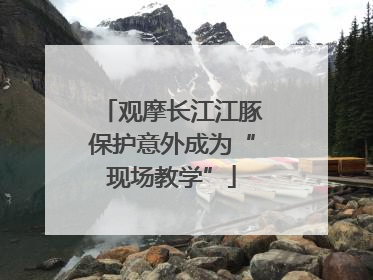 观摩长江江豚保护意外成为“现场教学”