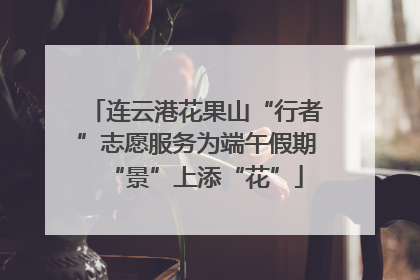 连云港花果山“行者”志愿服务为端午假期“景”上添“花”