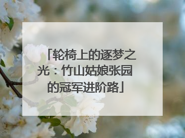 轮椅上的逐梦之光：竹山姑娘张园的冠军进阶路