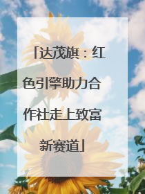 达茂旗：红色引擎助力合作社走上致富新赛道
