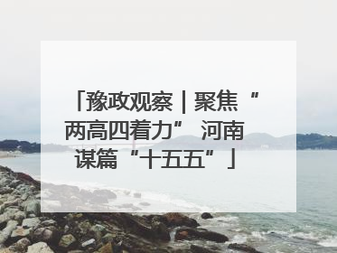 豫政观察｜聚焦“两高四着力” 河南谋篇“十五五”