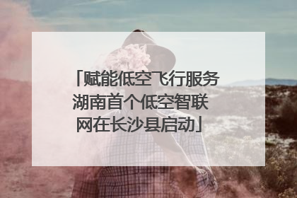 赋能低空飞行服务 湖南首个低空智联网在长沙县启动